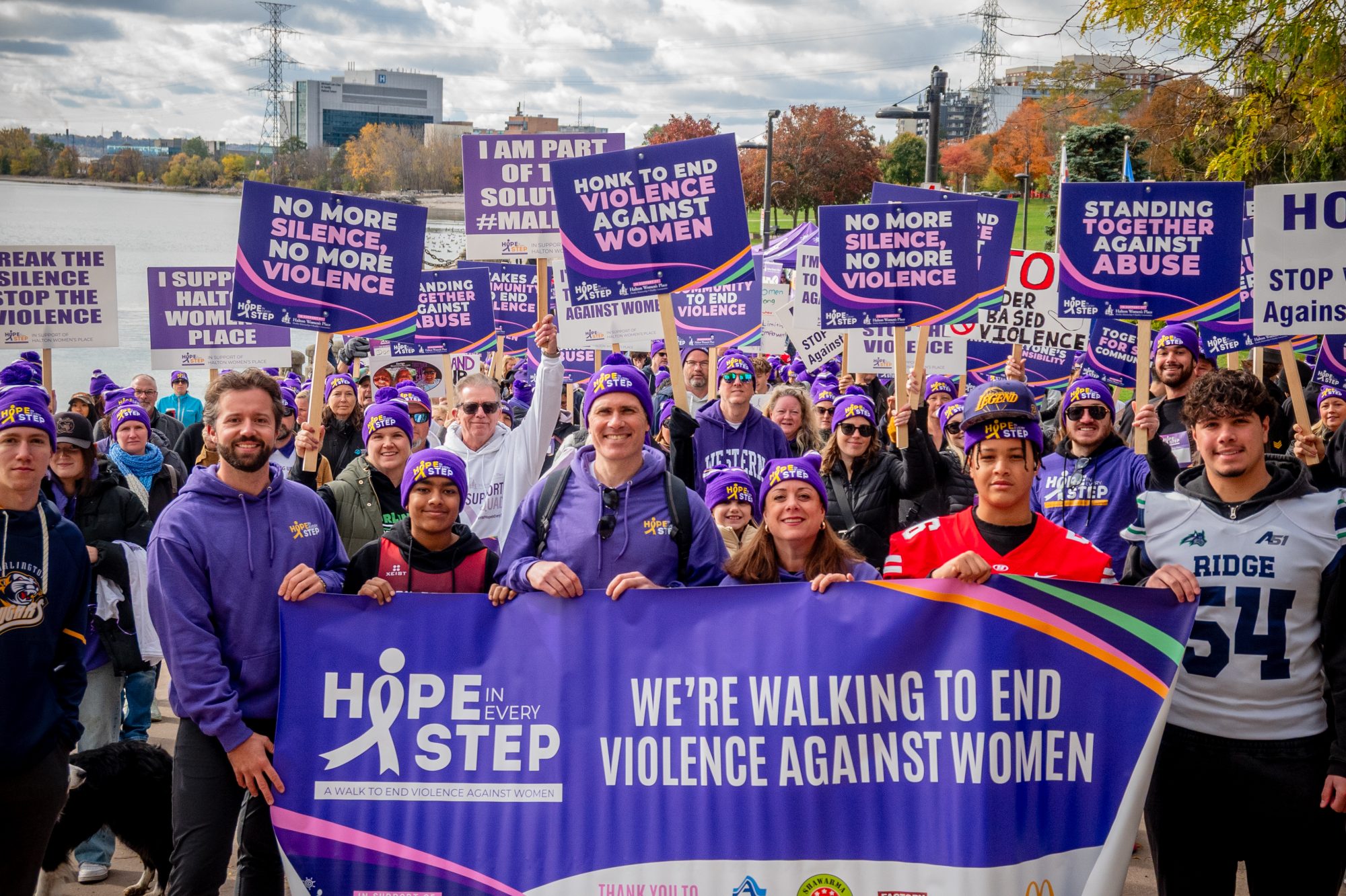 Participants at the start line
