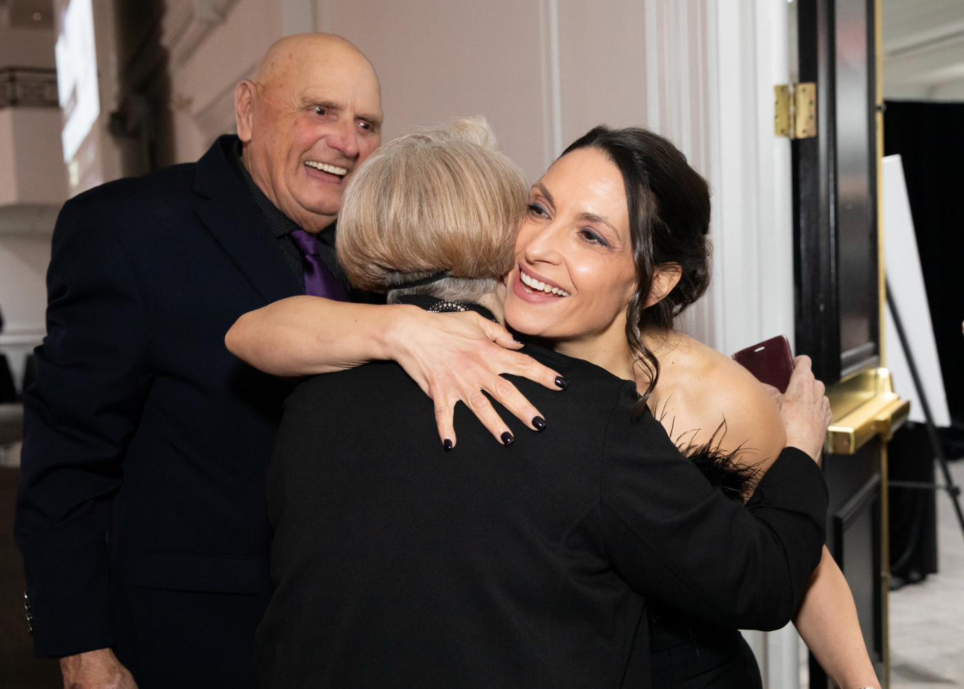 A warm and hopeful moment shared between guests
