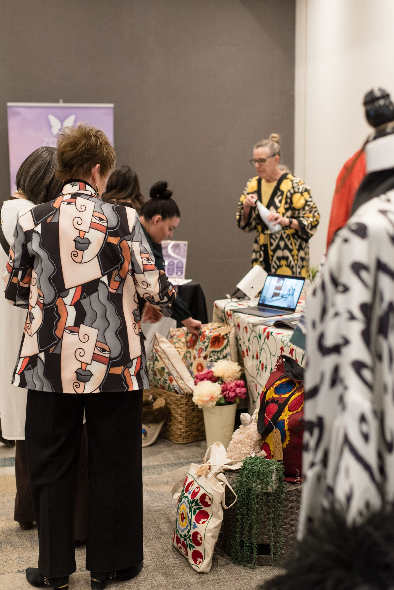 Guests shopping the marketplace
